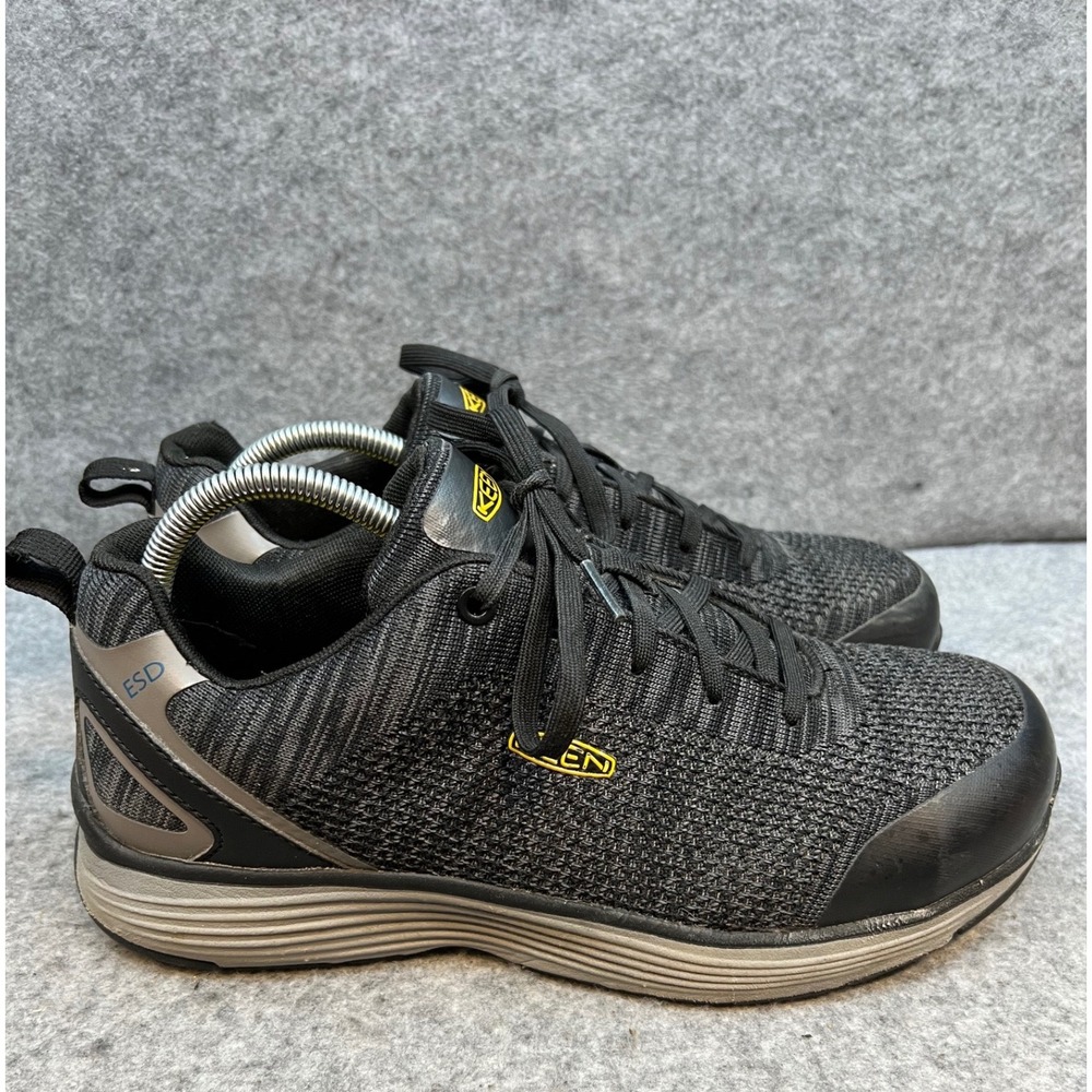 KEEN Mens Black ESD Work Utility Shoes Steel Toe Composite Toe Size 10 D - Picture 3 of 8